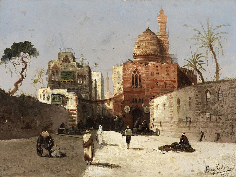 1829-August Wilhelm Sohn - Scena di strada orientale 1885